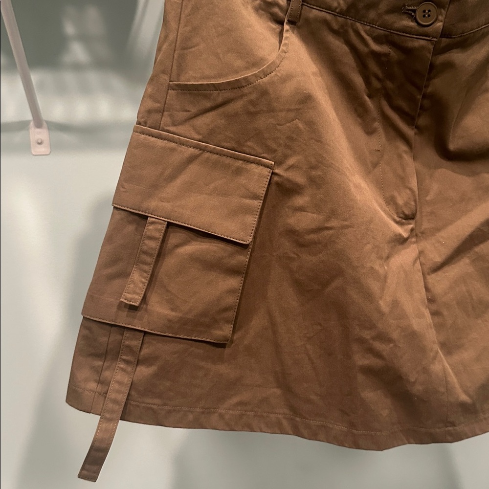 NWT Khaki olive Green Woven Skirt - Picture 3 of 6
